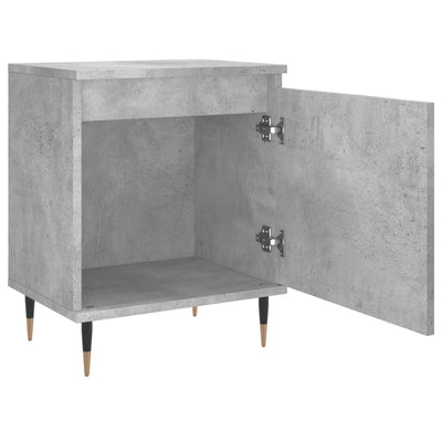 Yöpöydät 2 kpl betoninharmaa 40x30x50 cm tekninen puu
