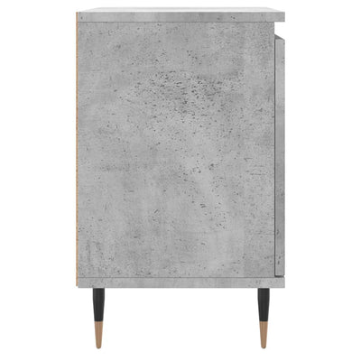 Yöpöydät 2 kpl betoninharmaa 40x30x50 cm tekninen puu