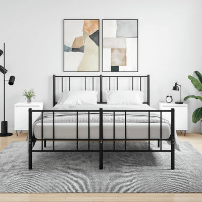 Valkoinen yöpöydät Trinitas 40x30x50cm (2 kpl puinen)