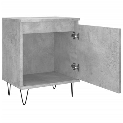 Yöpöydät 2 kpl betoninharmaa 40x30x50 cm tekninen puu