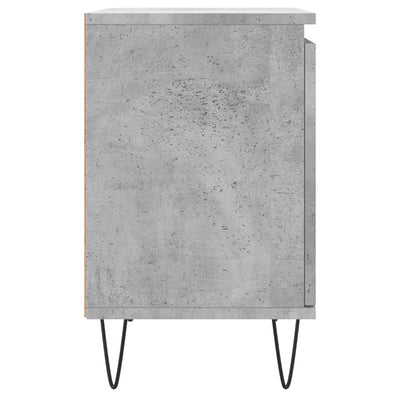Yöpöydät 2 kpl betoninharmaa 40x30x50 cm tekninen puu