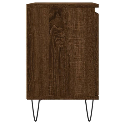 Yöpöydät 2 kpl ruskea tammi 40x30x50 cm tekninen puu