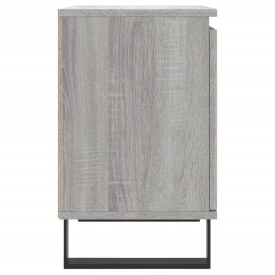 Yöpöydät 2 kpl harmaa Sonoma 40x30x50 cm tekninen puu
