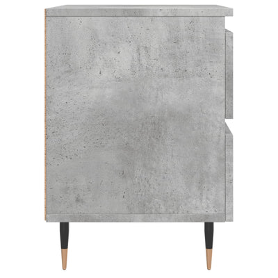 Yöpöydät 2 kpl betoninharmaa 40x35x50 cm tekninen puu