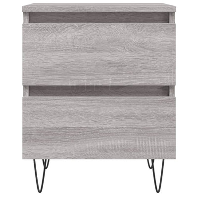 Yöpöydät 2 kpl harmaa Sonoma 40x35x50 cm tekninen puu