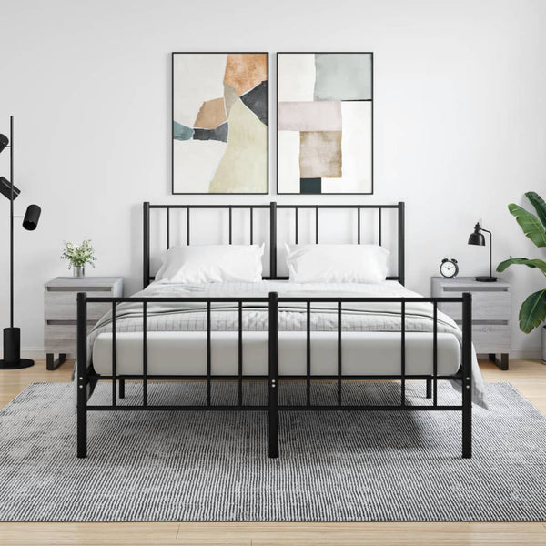 Yöpöydät 2 kpl harmaa Sonoma 40x35x50 cm tekninen puu