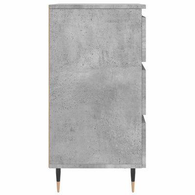 Yöpöydät 2 kpl betoninharmaa 40x35x69 cm tekninen puu