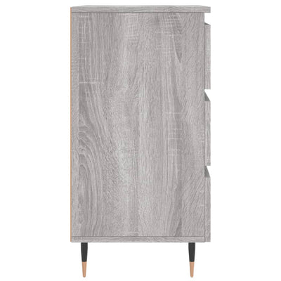 Yöpöydät 2 kpl harmaa Sonoma 40x35x69 cm tekninen puu