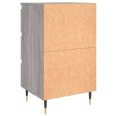 Yöpöydät 2 kpl harmaa Sonoma 40x35x69 cm tekninen puu