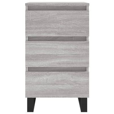 Yöpöydät 2 kpl harmaa Sonoma 40x35x69 cm tekninen puu