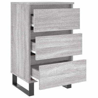 Yöpöydät 2 kpl harmaa Sonoma 40x35x69 cm tekninen puu