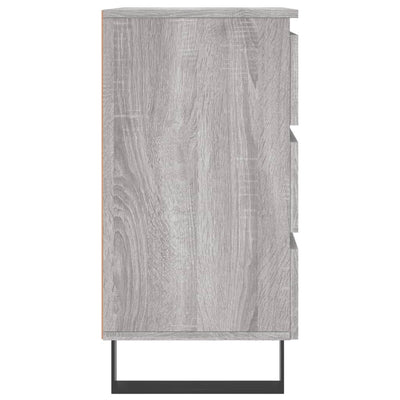 Yöpöydät 2 kpl harmaa Sonoma 40x35x69 cm tekninen puu