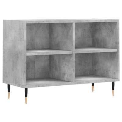 TV-taso betoninharmaa 69,5x30x50 cm tekninen puu
