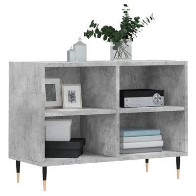 TV-taso betoninharmaa 69,5x30x50 cm tekninen puu