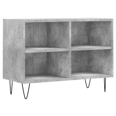 TV-taso betoninharmaa 69,5x30x50 cm tekninen puu