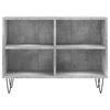 TV-taso betoninharmaa 69,5x30x50 cm tekninen puu