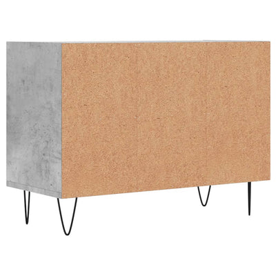 TV-taso betoninharmaa 69,5x30x50 cm tekninen puu