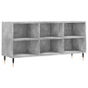 TV-taso betoninharmaa 103,5x30x50 cm tekninen puu