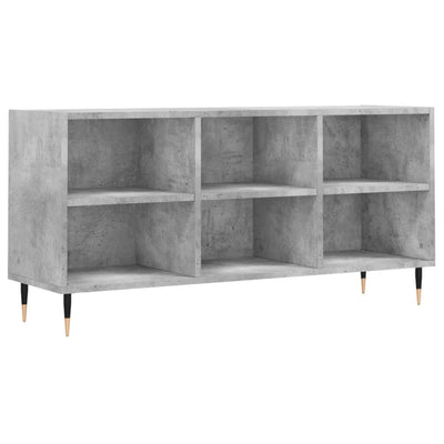 TV-taso betoninharmaa 103,5x30x50 cm tekninen puu