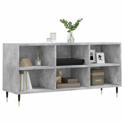 TV-taso betoninharmaa 103,5x30x50 cm tekninen puu