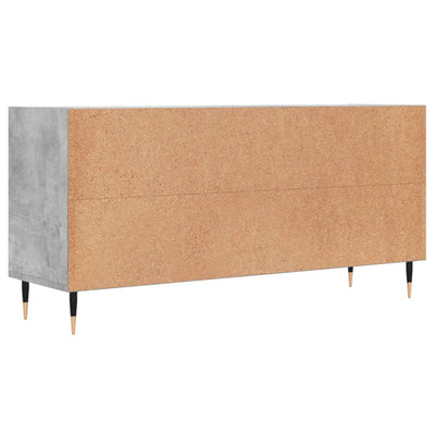 TV-taso betoninharmaa 103,5x30x50 cm tekninen puu