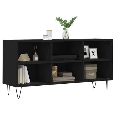 TV-taso musta 103,5x30x50 cm tekninen puu
