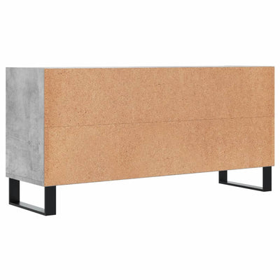 TV-taso betoninharmaa 103,5x30x50 cm tekninen puu