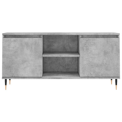 TV-taso betoninharmaa 104x35x50 cm tekninen puu