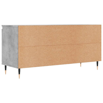 TV-taso betoninharmaa 104x35x50 cm tekninen puu
