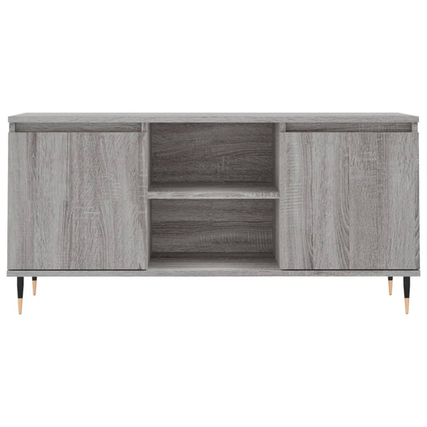 Harmaa TV-taso 104x35x50 cm teknistä puuta Sonoma-mallia