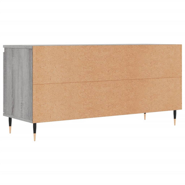 Harmaa TV-taso 104x35x50 cm teknistä puuta Sonoma-mallia