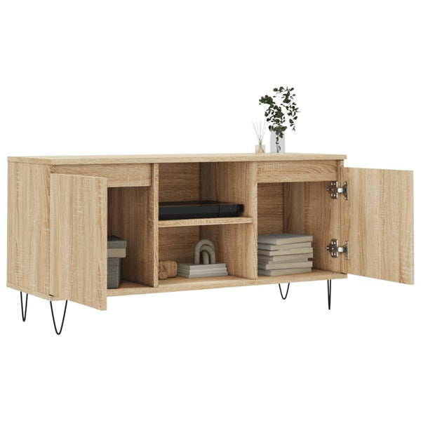 TV-taso 104x35x50 cm Sonoma-tammesta teknisestä puusta