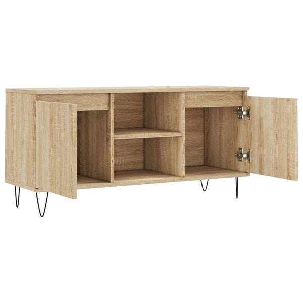 TV-taso 104x35x50 cm Sonoma-tammesta teknisestä puusta