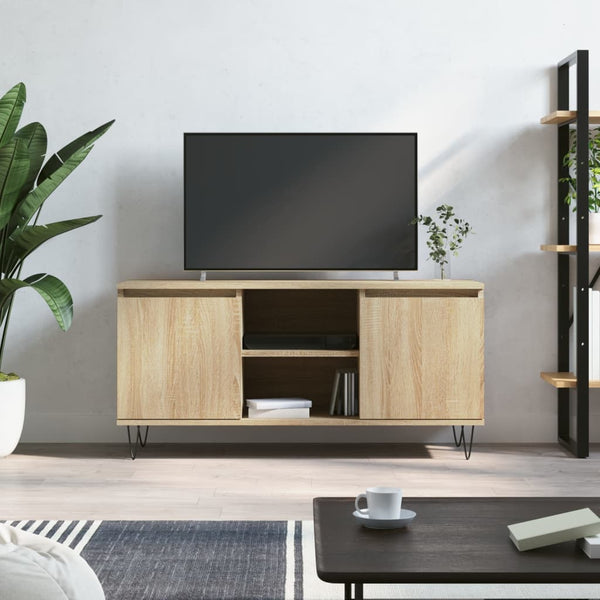 TV-taso 104x35x50 cm Sonoma-tammesta teknisestä puusta