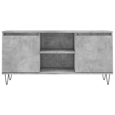 TV-taso betoninharmaa 104x35x50 cm tekninen puu