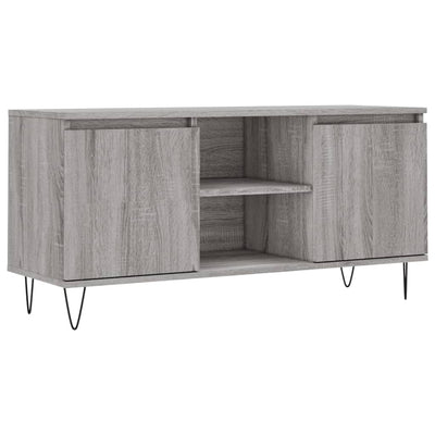 TV-taso harmaa Sonoma 104x35x50 cm tekninen puu
