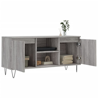TV-taso harmaa Sonoma 104x35x50 cm tekninen puu