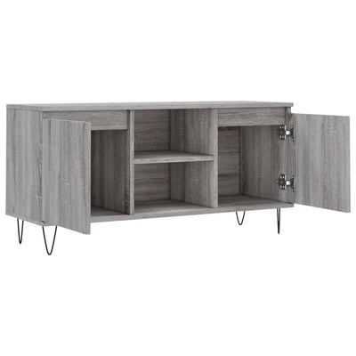 TV-taso harmaa Sonoma 104x35x50 cm tekninen puu