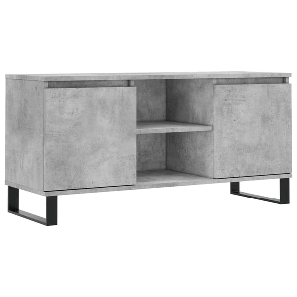 TV-taso betoninharmaa 104x35x50 cm tekninen puu
