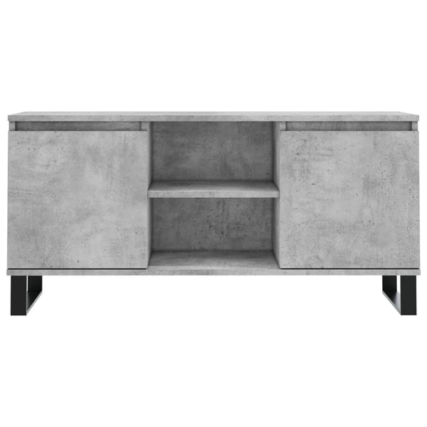 TV-taso betoninharmaa 104x35x50 cm tekninen puu