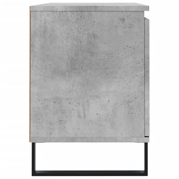 TV-taso betoninharmaa 104x35x50 cm tekninen puu