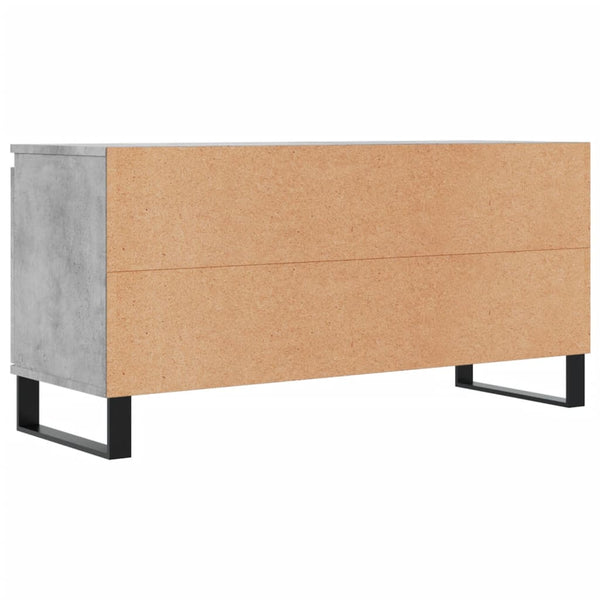 TV-taso betoninharmaa 104x35x50 cm tekninen puu