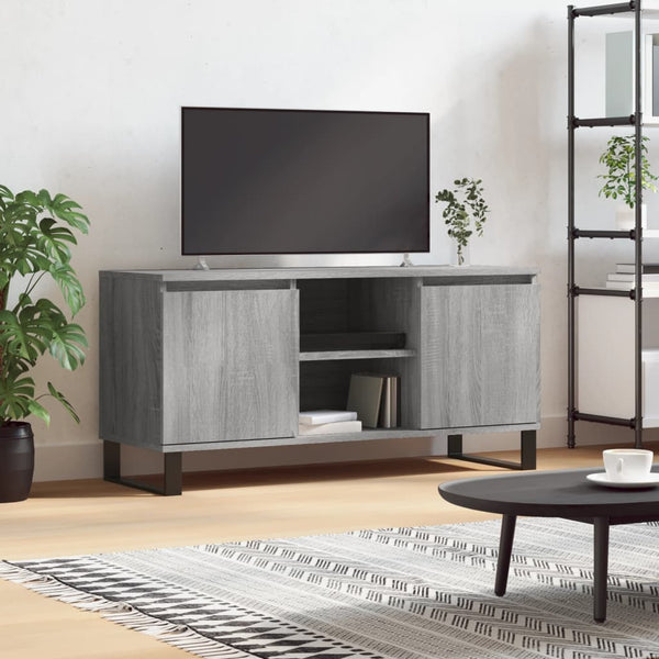 Sonoma-harmaa TV-taso 104x35x50 cm teknisestä puusta