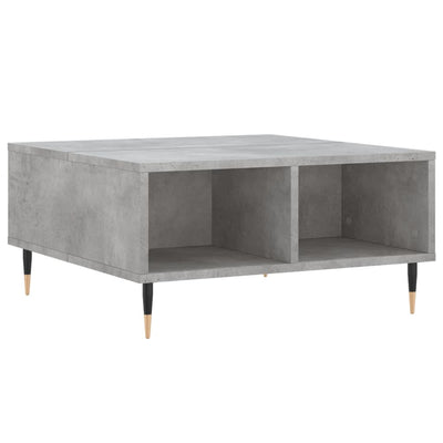 Sohvapöytä betoninharmaa 60x60x30 cm tekninen puu