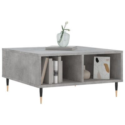 Sohvapöytä betoninharmaa 60x60x30 cm tekninen puu