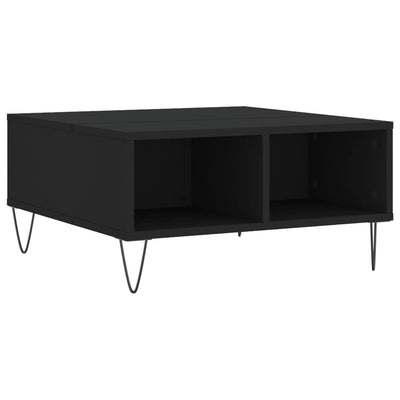 Sohvapöytä musta 60x60x30 cm tekninen puu