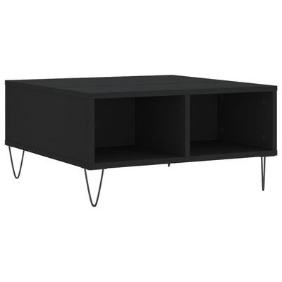 Sohvapöytä musta 60x60x30 cm tekninen puu