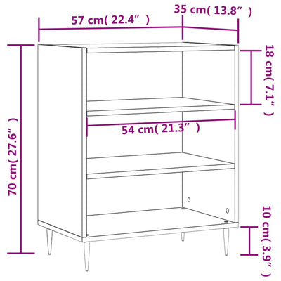 Senkki musta 57x35x70 cm tekninen puu