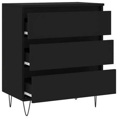 Senkki musta 60x35x70 cm tekninen puu