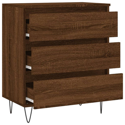 Senkki ruskea tammi 60x35x70 cm tekninen puu